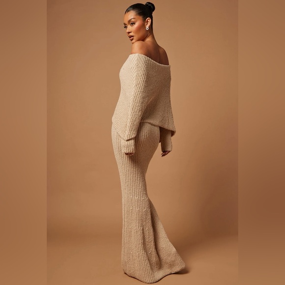 Fashion Nova Taupe Ribbed Knit Dress - Picture 8 of 11